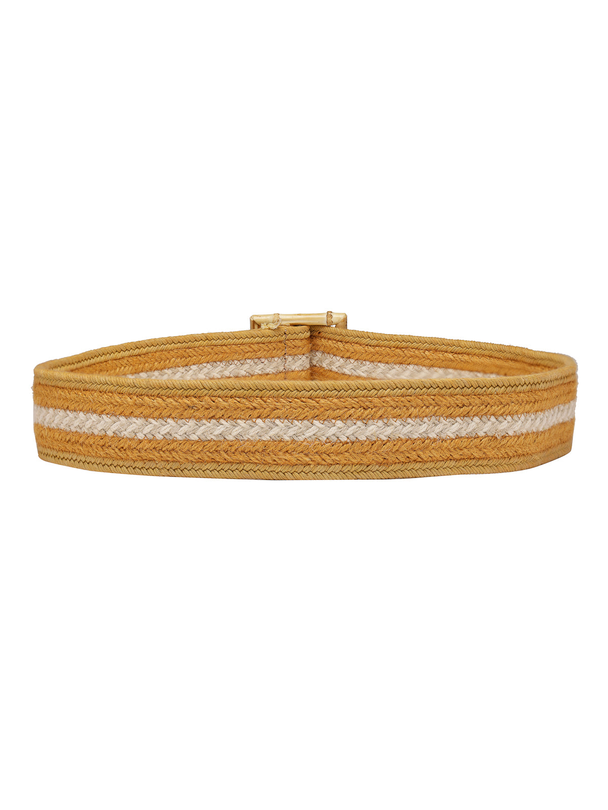 Ceinture stylée à boucle carrée tissée