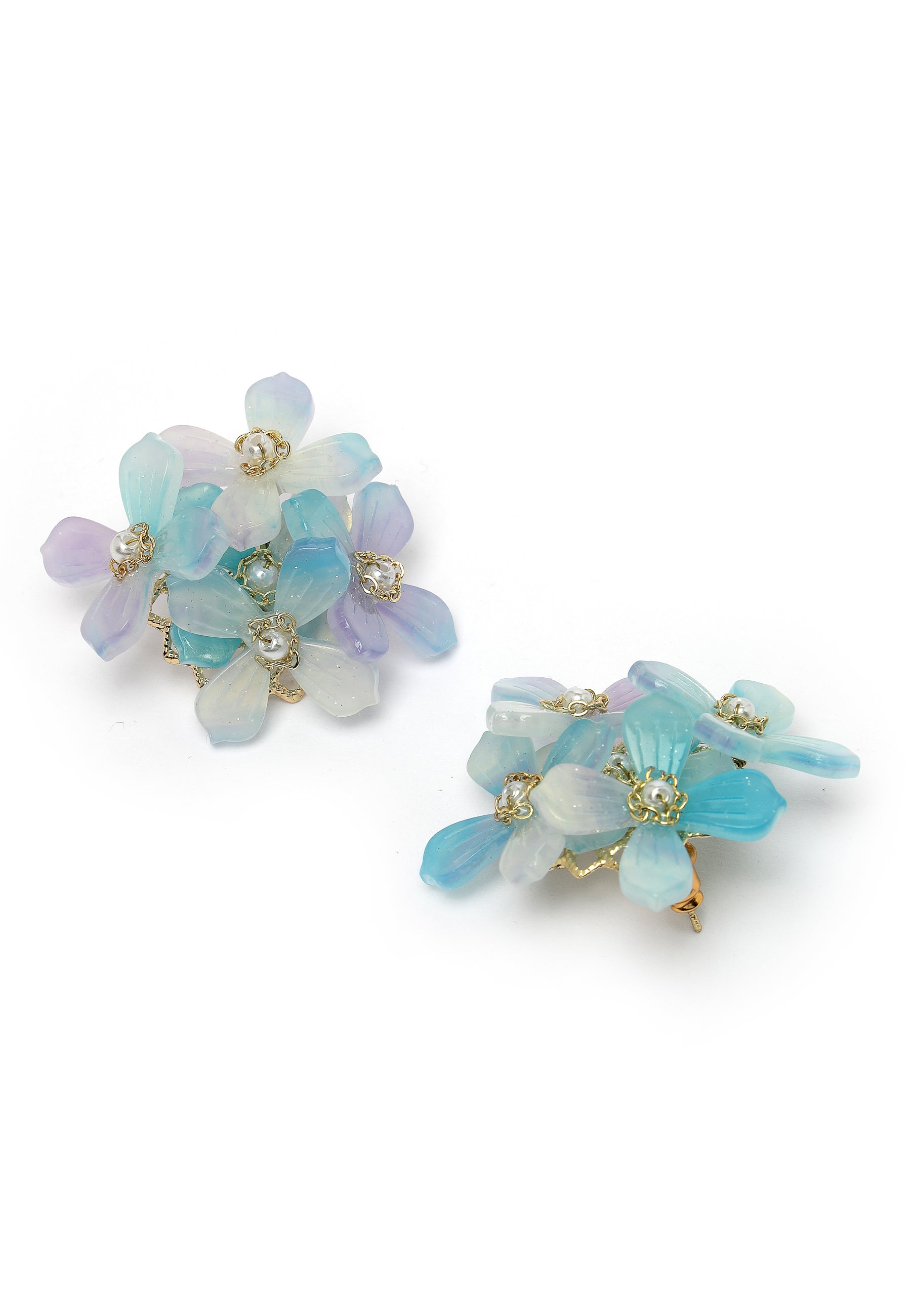 Pendientes de flores azules