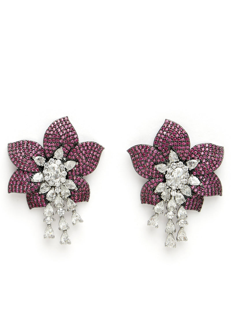 Floral Drop Studs