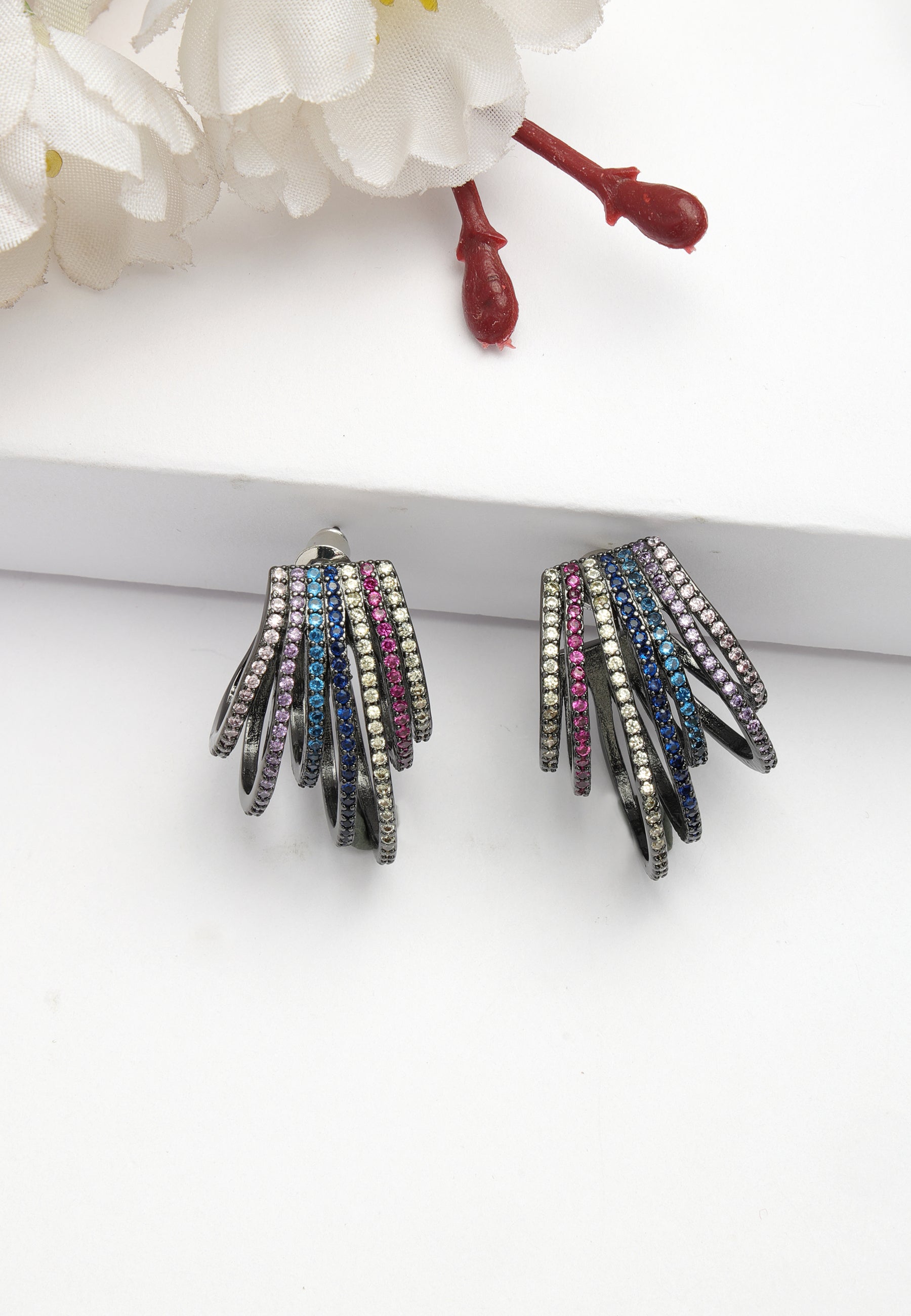 Zirconia Fringe Studs