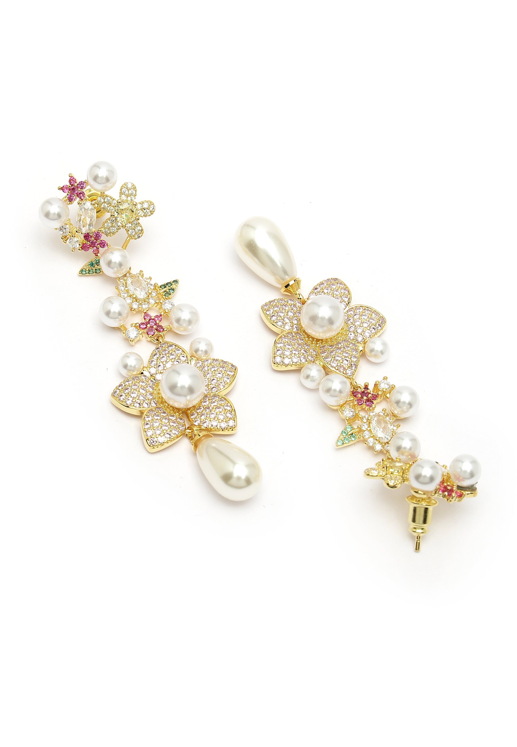 Cluaise Dangle Floral Zirconia