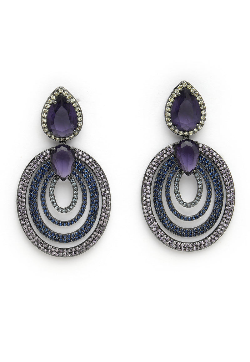 Zirconia Luxury Round Earrings