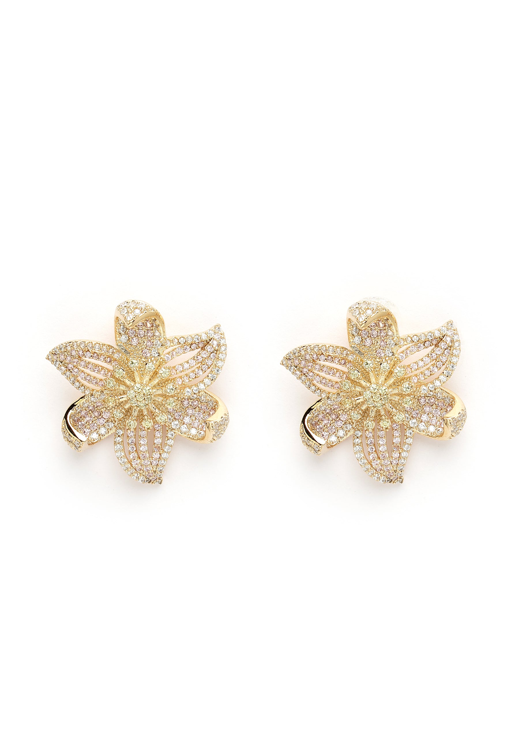 Cubic Zirconia Gleaming Stud Earrings