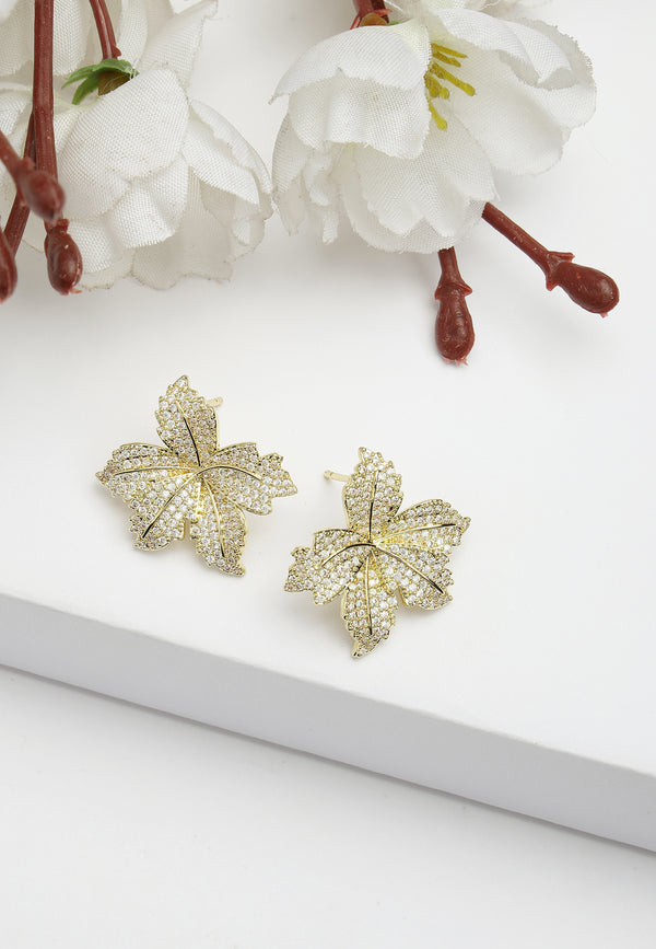 Palm Leaves Studs