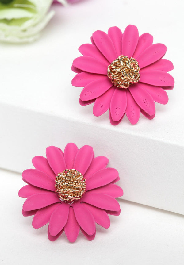 Borchie floreali fucsia