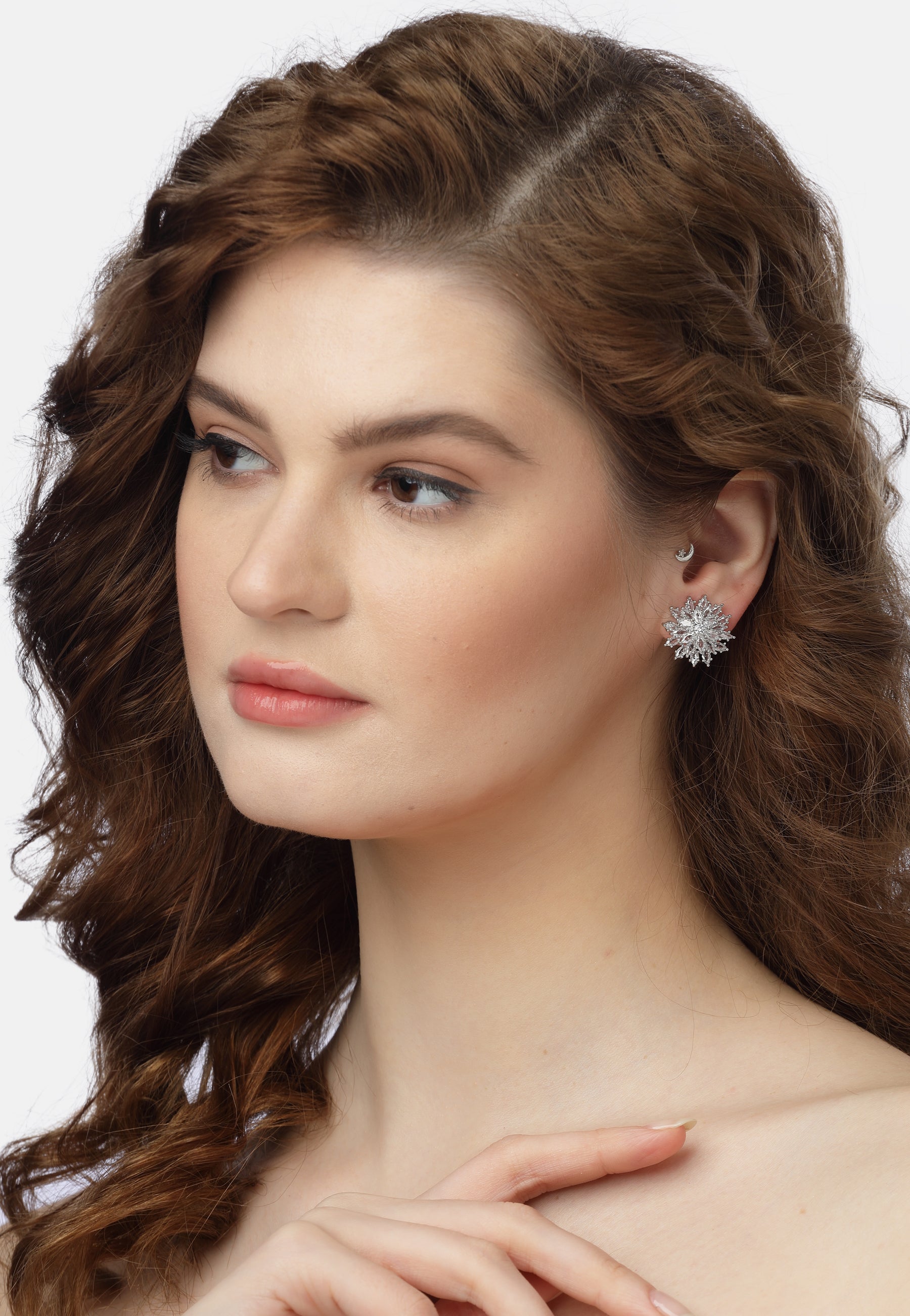 Boucles d'oreilles en forme de flocon de neige