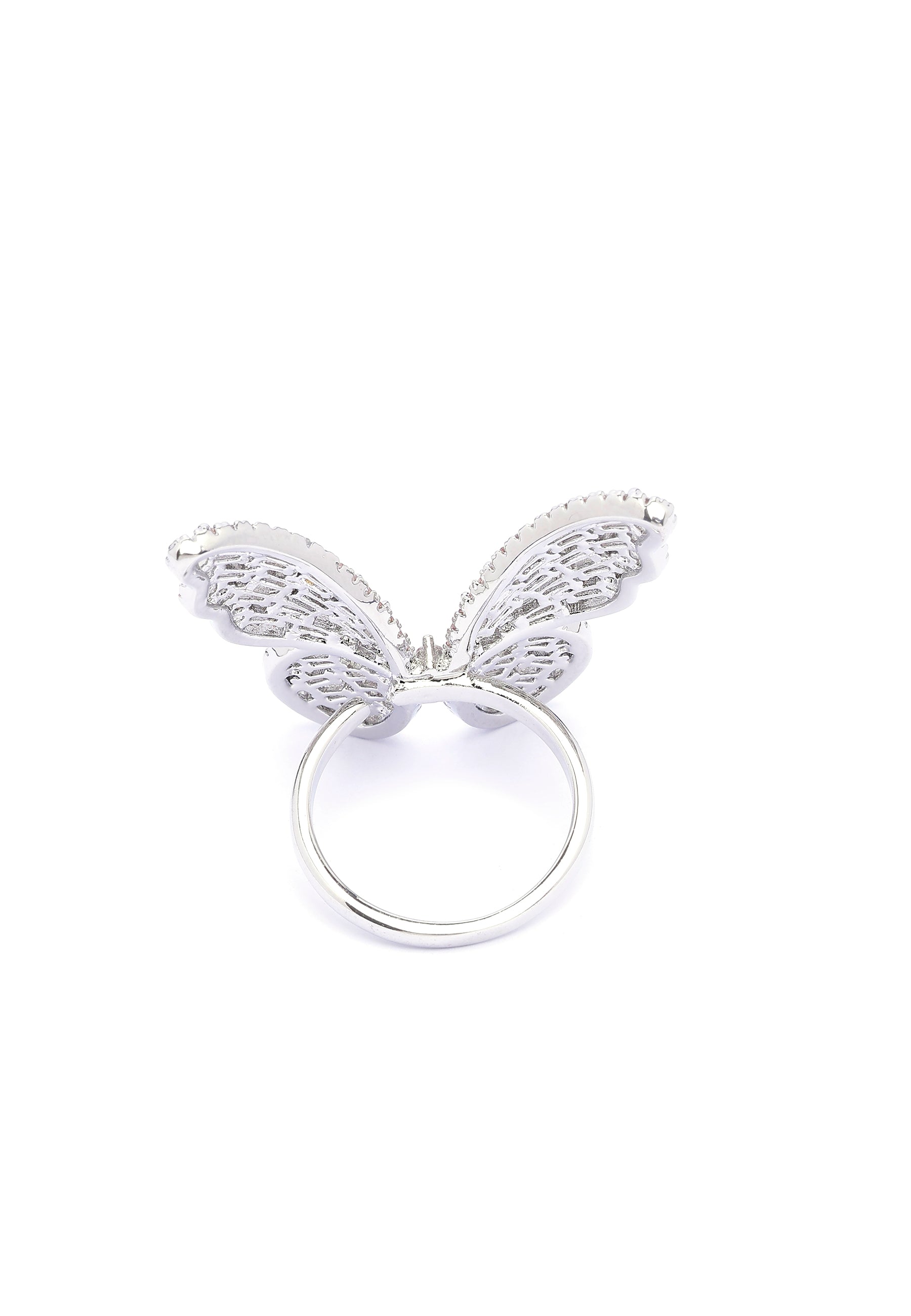 Anillo Clásico Mariposa Baguette