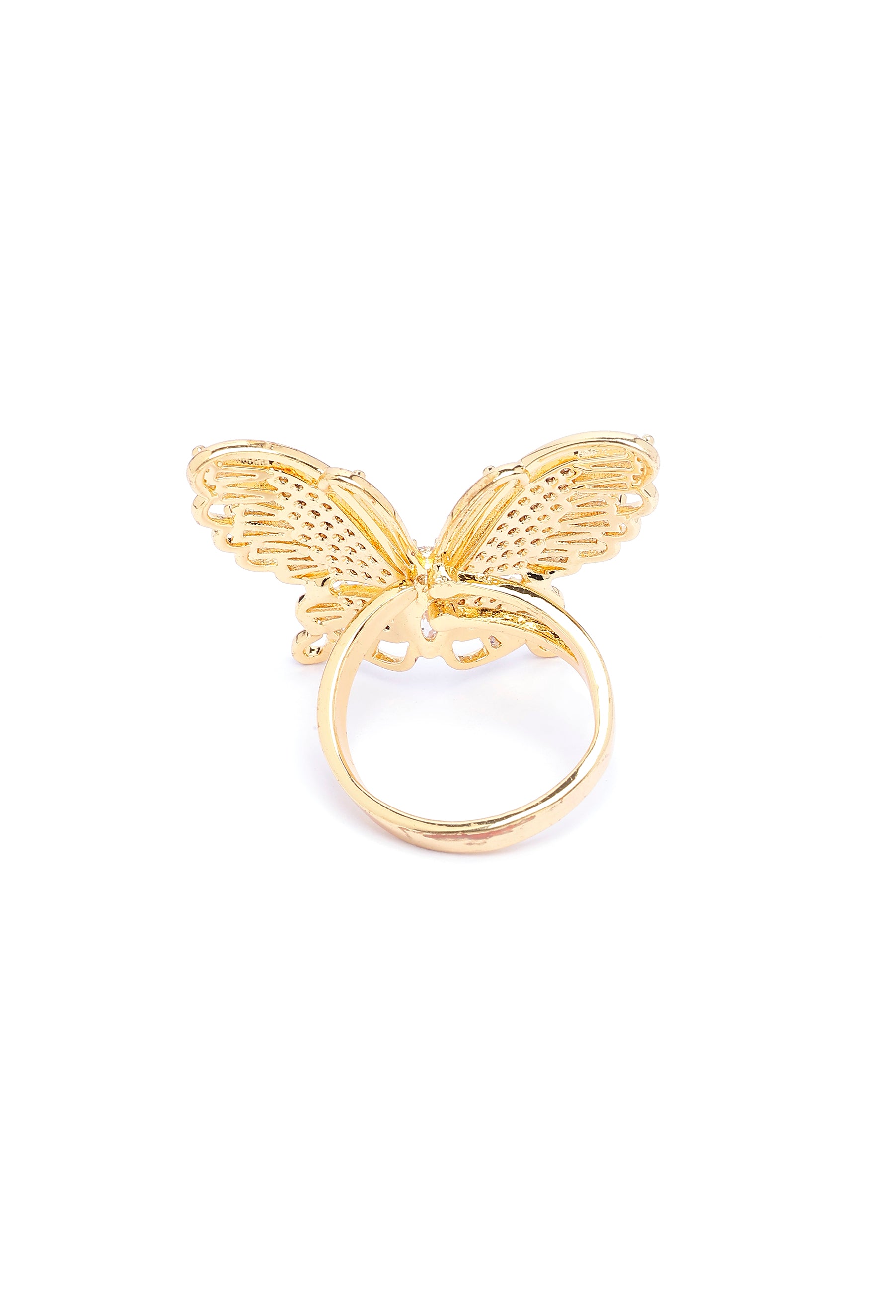 Golden Butterfly Blissful Ring