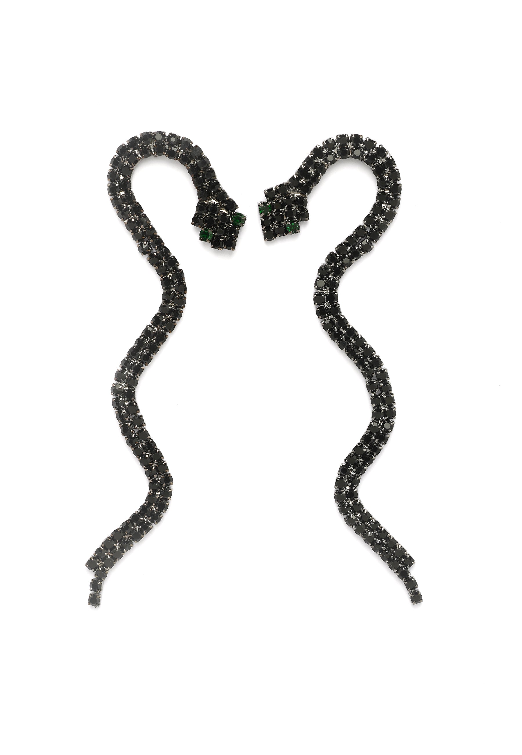 Black Showstopper Serpent Earrings