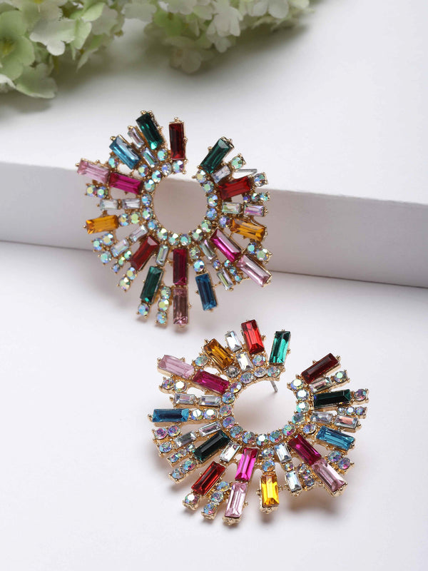 Multicolored Sunshine Crystals Earrings