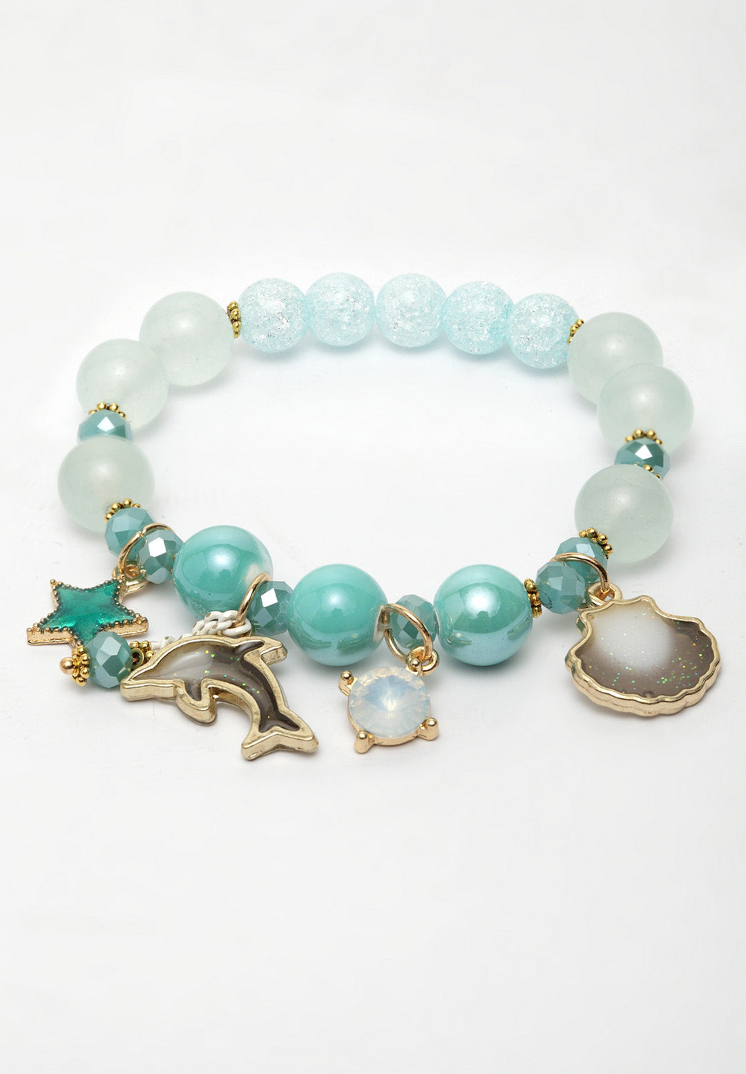 Bracelets de perles colorées avec breloques