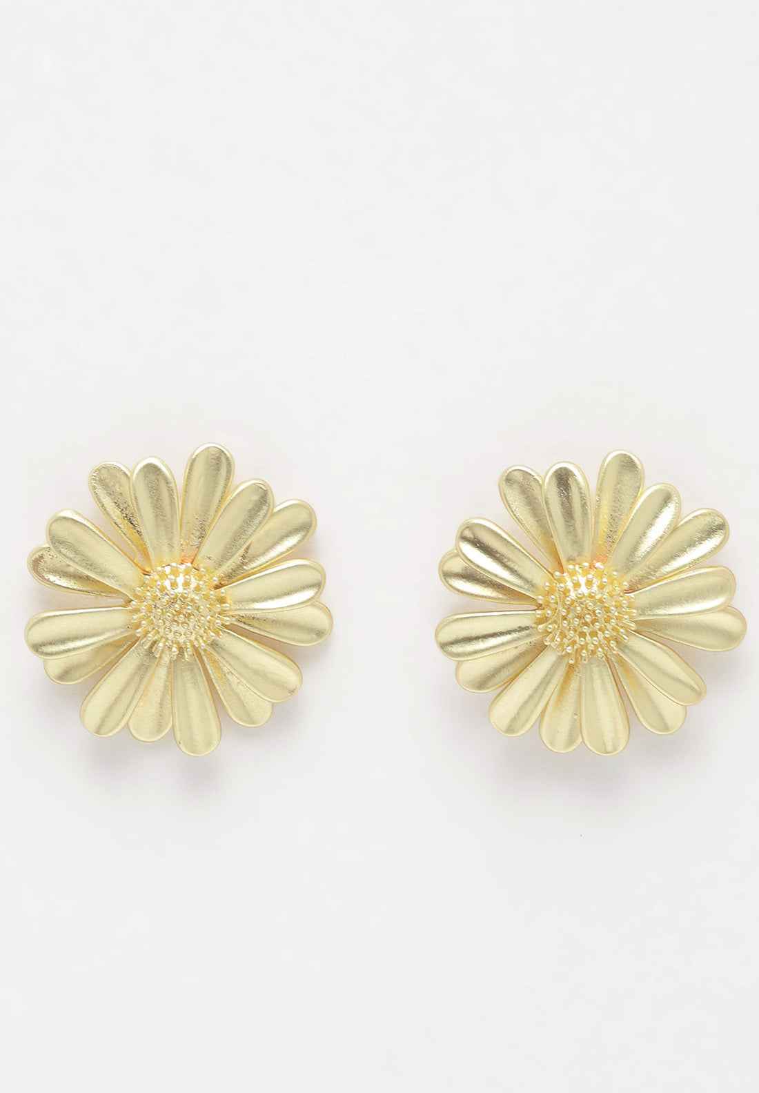 Gold Floral Stud Earrings