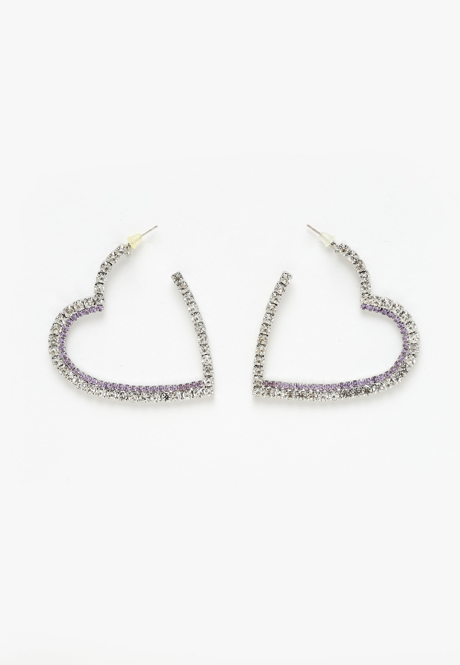 Crystals Studded Heart Earrings