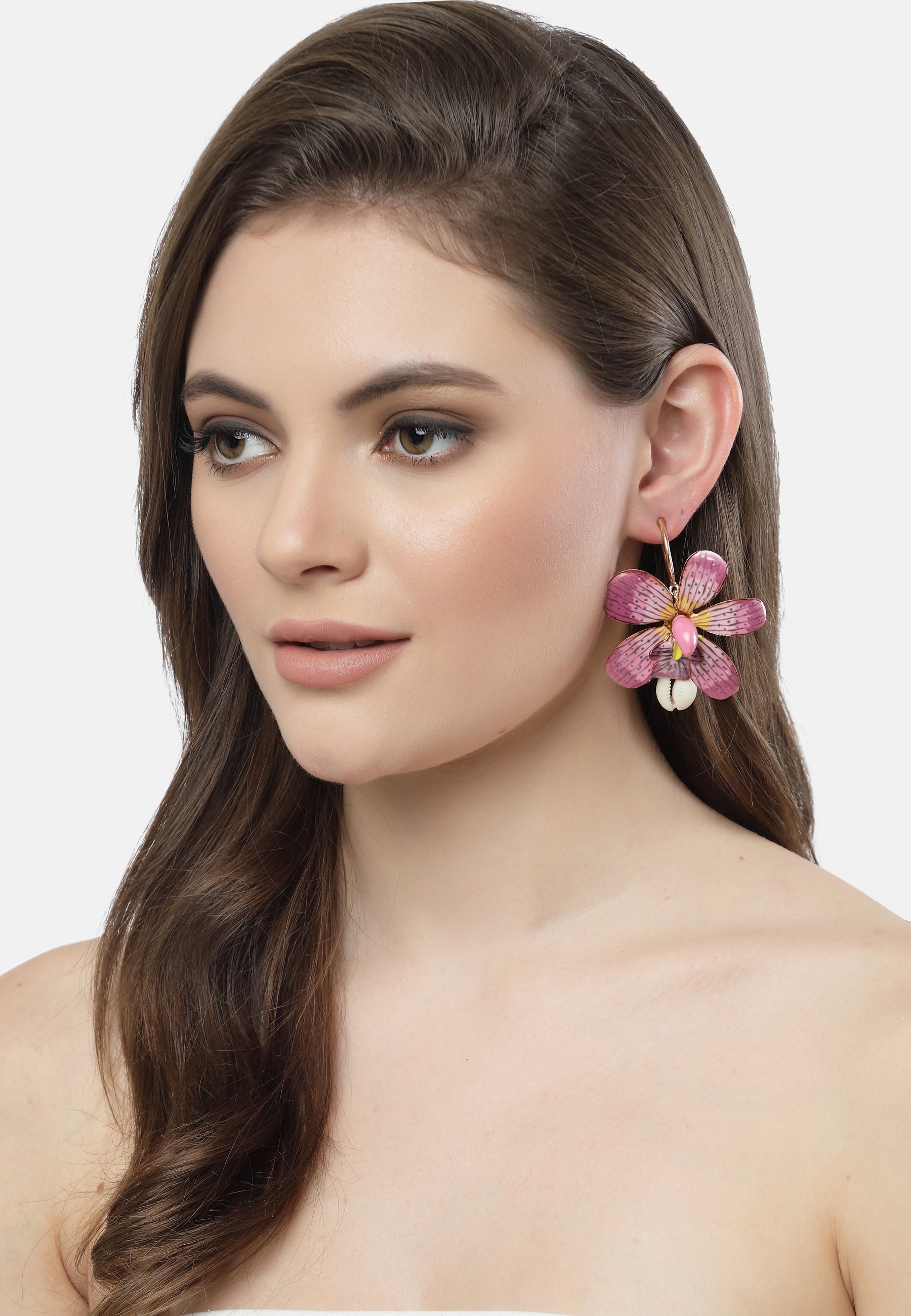 cowrie shell Floral Earrings